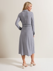 Phase Eight Purple Valerie Geometric Jersey Dress - Image 2 of 7