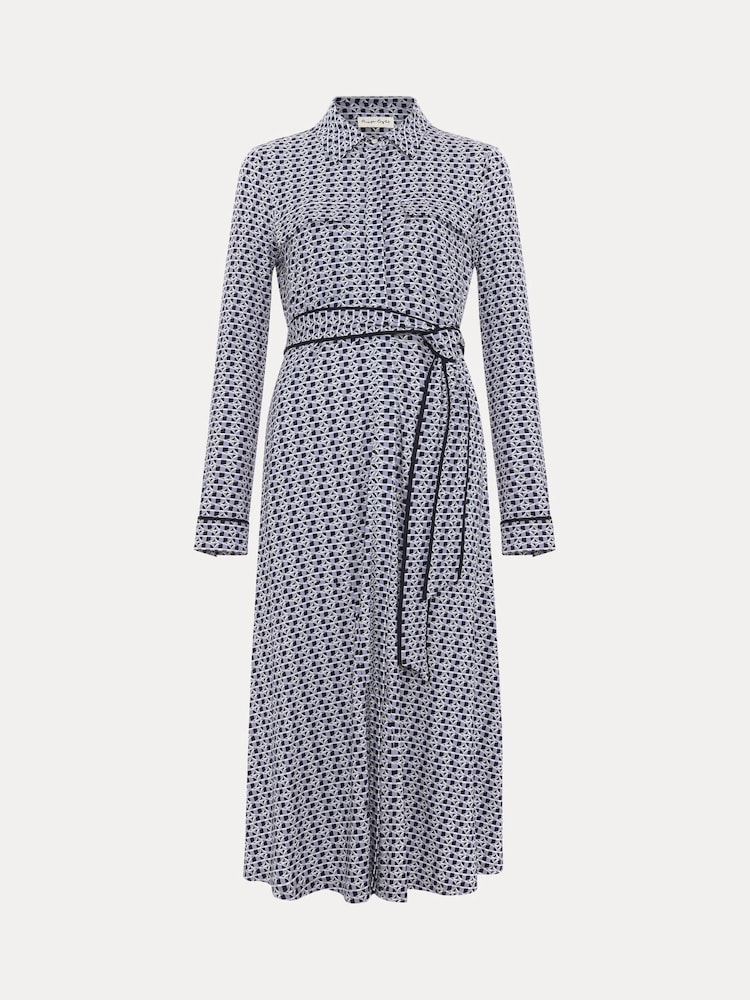 Phase Eight Purple Valerie Geometric Jersey Dress - Image 7 of 7