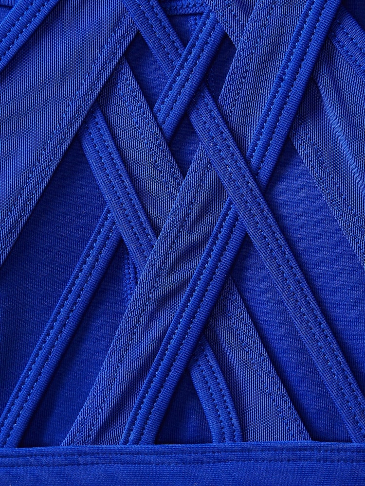 Fabletics Blue Faye High Impact Sports Bra - Image 6 of 6