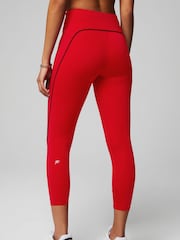 Fabletics Red Anywhere Motion365+ High Waisted Piped Capri Leggings - Image 2 of 7