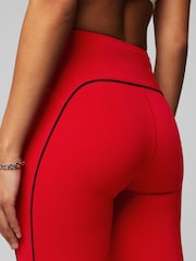 Fabletics Red Anywhere Motion365+ High Waisted Piped Capri Leggings - Image 3 of 7