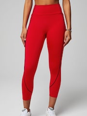 Fabletics Red Anywhere Motion365+ High Waisted Piped Capri Leggings - Image 5 of 7