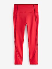 Fabletics Red Anywhere Motion365+ High Waisted Piped Capri Leggings - Image 6 of 7