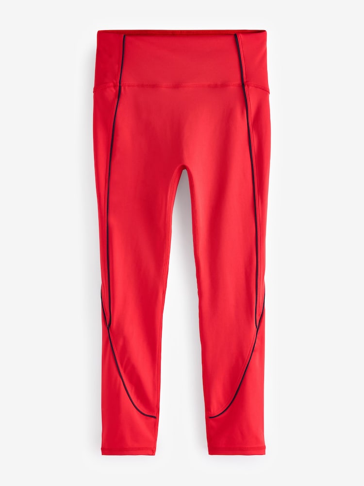 Fabletics Red Anywhere Motion365+ High Waisted Piped Capri Leggings - Image 6 of 7
