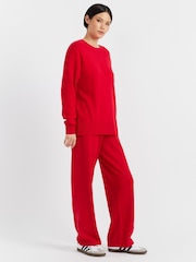 Chinti & Parker Red Wide Slouchy Jumper - Image 1 of 3