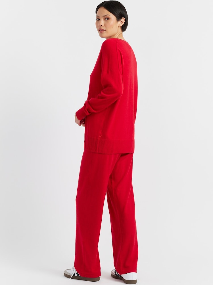 Chinti & Parker Red Wide Slouchy Jumper - Image 2 of 3