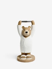 Natural Bertie Bear Toilet Roll Holder Storage - Image 5 of 7