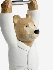 Natural Bertie Bear Toilet Roll Holder Storage - Image 6 of 7