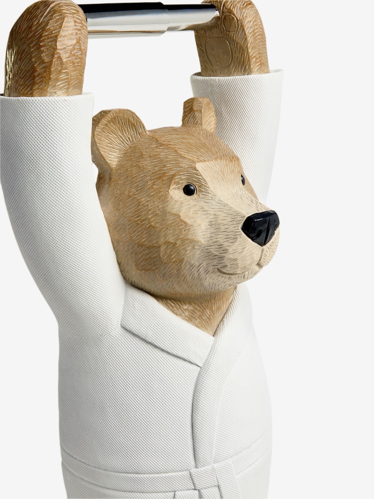 Natural Bertie Bear Toilet Roll Holder Storage - Image 6 of 7