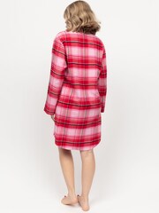 Cyberjammies Red Long Sleeve Check 100% Cotton Nightshirt - Image 3 of 4