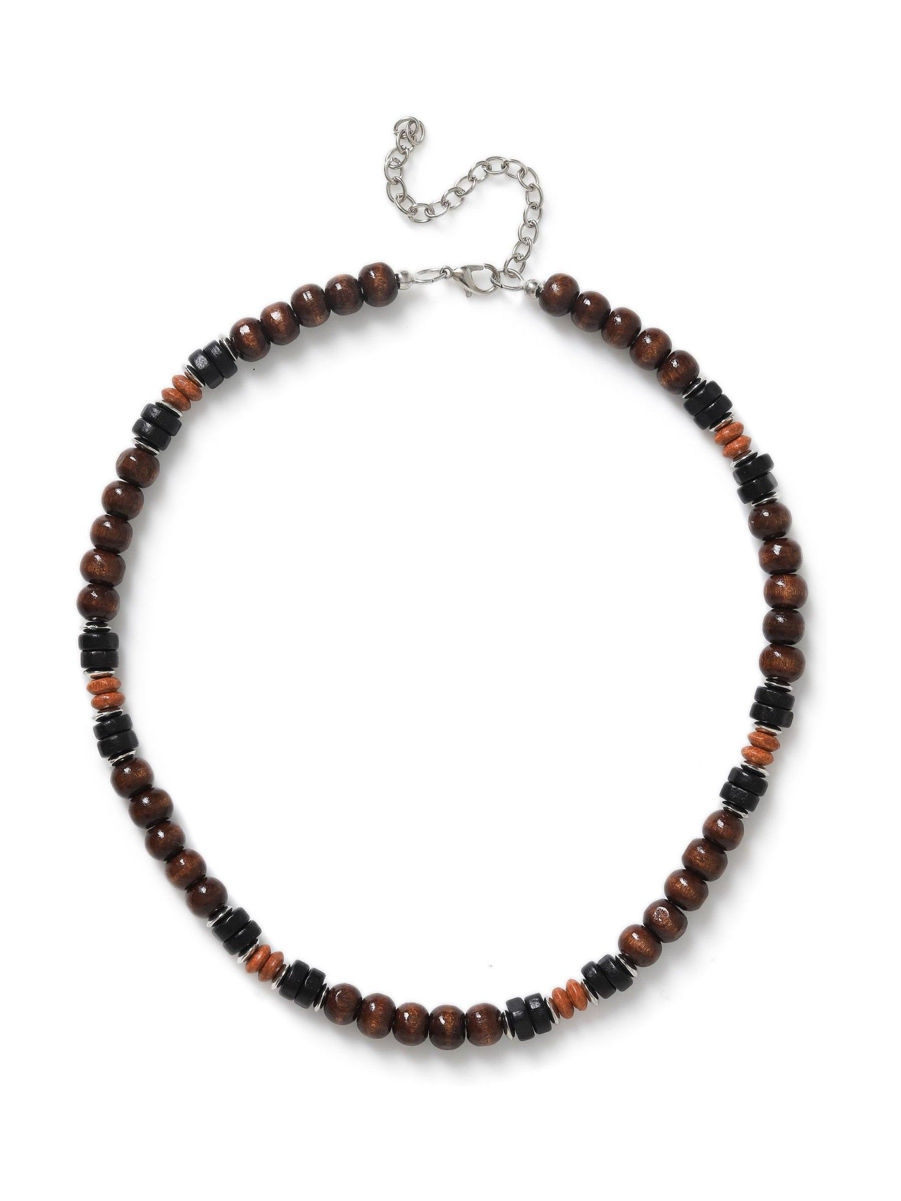 Buy Wooden Beaded Chocolate Brown Necklace from Next South Africa