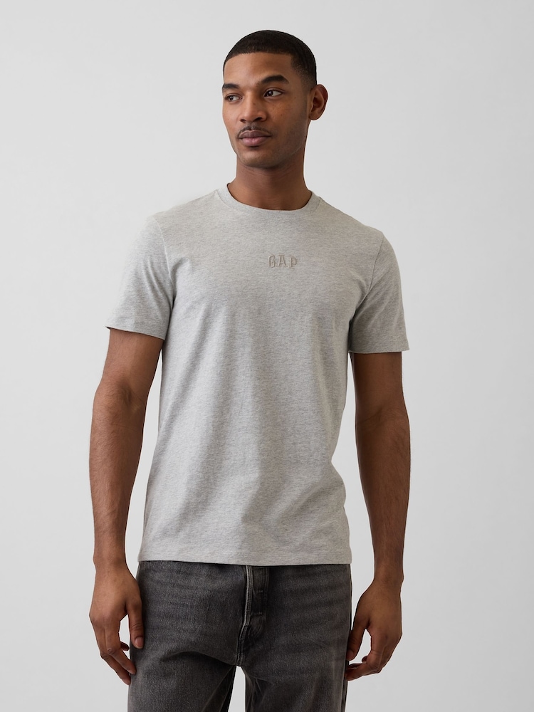 Gap Light Grey Everyday Soft Gap Mini Logo T-Shirt - Image 1 of 4 Gap Light Grey Everyday Soft Gap Mini Logo T-Shirt - Image 1 of 4
