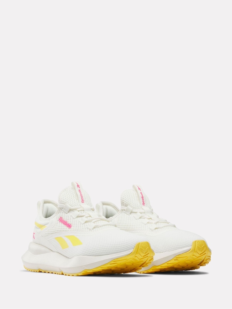 Reebok Womens White/Lemon Cityride Trainers - Image 2 of 5