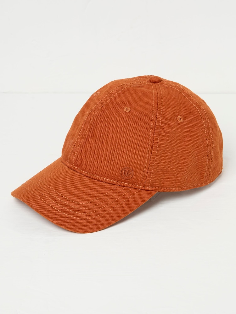 FatFace Burnt Orange 100% Cotton Canvas Baseball Cap - Image 3 of 4