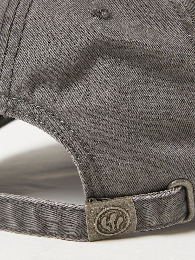 FatFace Grey 100% Cotton Twill Baseball Cap - Image 2 of 2
