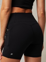 Fabletics Black Oasis Pure Luxe High Waisted 6 Shorts - Image 2 of 4