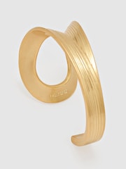 Reiss Gold Tone Blair Brushed Twist Cuff - Image 2 of 5
