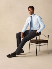 Blue Print/Blue Tie Slim Fit Shirt And Tie Set - Image 3 of 9