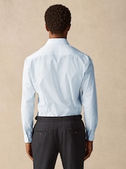 Blue Print/Blue Tie Slim Fit Shirt And Tie Set - Image 4 of 9