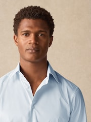 Blue Print/Blue Tie Slim Fit Shirt And Tie Set - Image 6 of 9