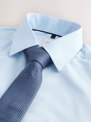 Blue Print/Blue Tie Slim Fit Shirt And Tie Set - Image 8 of 9