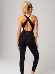 Fabletics Black Oasis Twist Front Pocket 7/8 Jumpsuit - Image 2 of 7