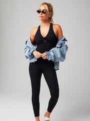 Fabletics Black Oasis Twist Front Pocket 7/8 Jumpsuit - Image 3 of 7