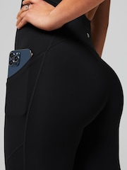Fabletics Black Oasis Twist Front Pocket 7/8 Jumpsuit - Image 6 of 7