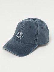Синий - FatFace Embroidered Sun 100% Cotton Cap - Image 1 of 2
