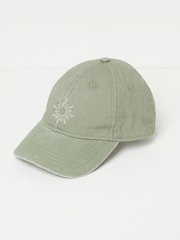 FatFace Green Embroidered Sun 100% Cotton Cap - Image 1 of 2