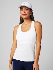 Fabletics White Feather Tech+ Racerback Tank - Image 3 of 6