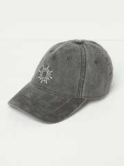 FatFace Grey Embroidered Sun 100% Cotton Cap - Image 2 of 3