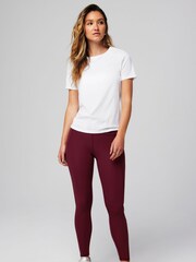 Fabletics White Feather Tech+ Short Sleeve Top - Image 3 of 5