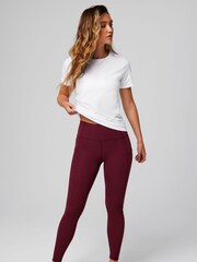 Fabletics White Feather Tech+ Short Sleeve Top - Image 4 of 5