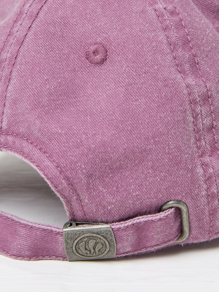 FatFace Purple Embroidered Sun 100% Cotton Cap - Image 2 of 2