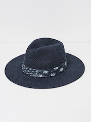 FatFace Navy Fedora Hat - Image 2 of 3
