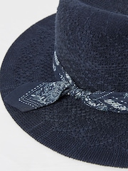 FatFace Navy Fedora Hat - Image 3 of 3