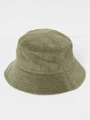 FatFace Green 100% Cotton Cord Bucket Hat - Image 1 of 2