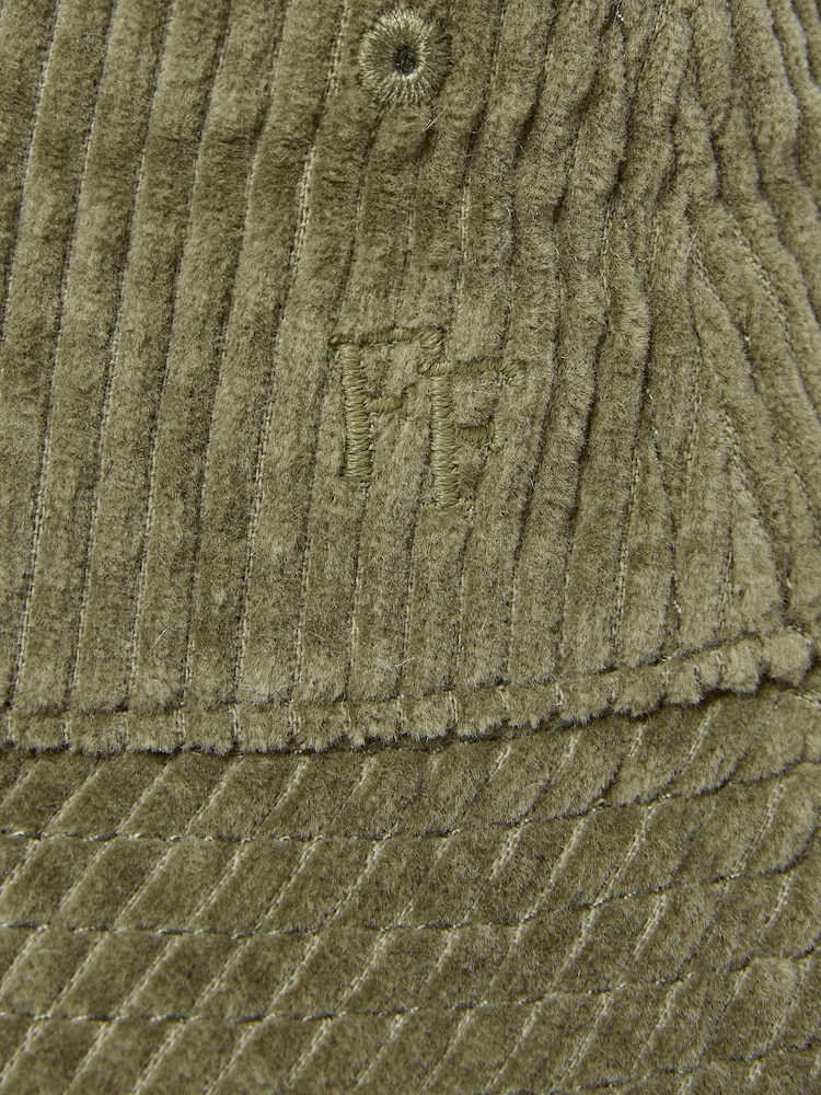 FatFace Green 100% Cotton Cord Bucket Hat - Image 2 of 2