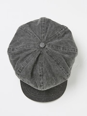 FatFace Washed Black Baker Boy Hat - Image 3 of 3