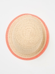 FatFace Natural Straw Bucket Hat - Image 2 of 2