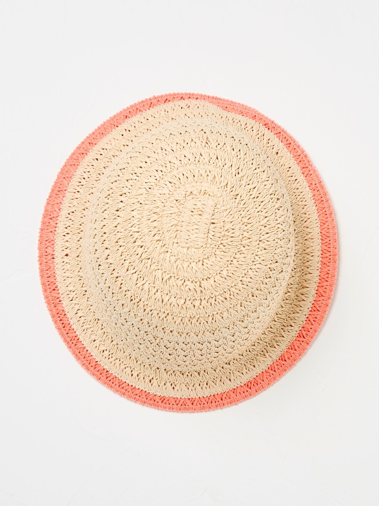FatFace Natural Straw Bucket Hat - Image 2 of 2