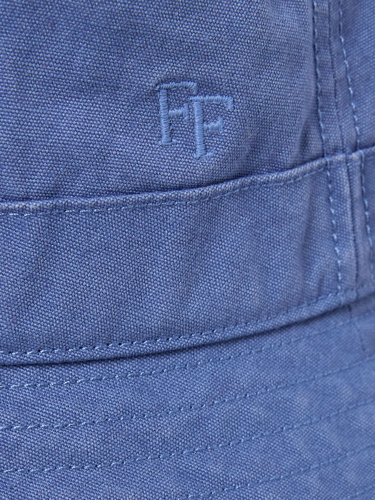 FatFace Blue 100% Cotton Brisbane Bucket Hat - Image 2 of 2