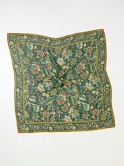 FatFace Green Wilding Printed Hair Scarf - Image 2 of 2