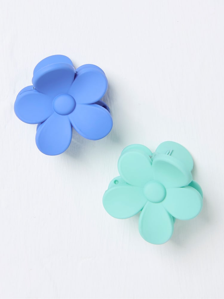 FatFace Blue Flower Hair Clips 2 Pack - Image 1 of 2 FatFace Blue Flower Hair Clips 2 Pack - Image 1 of 2
