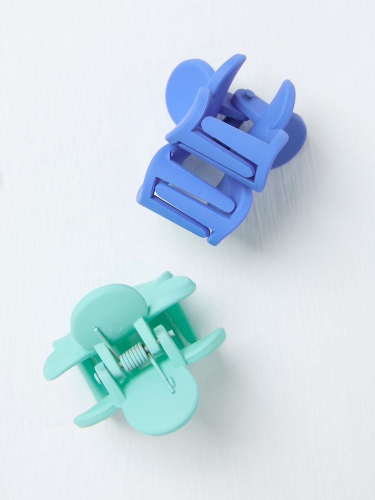 FatFace Blue Flower Hair Clips 2 Pack - Image 2 of 2 FatFace Blue Flower Hair Clips 2 Pack - Image 2 of 2