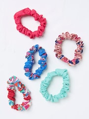 FatFace Multi Utopia Print Scrunchies 5 Pack - Image 1 of 2
