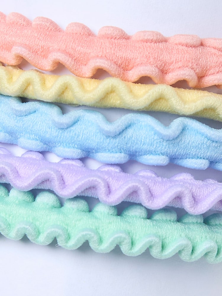 FatFace Multi Plain Hair Ties 5 Pack - Image 2 of 2