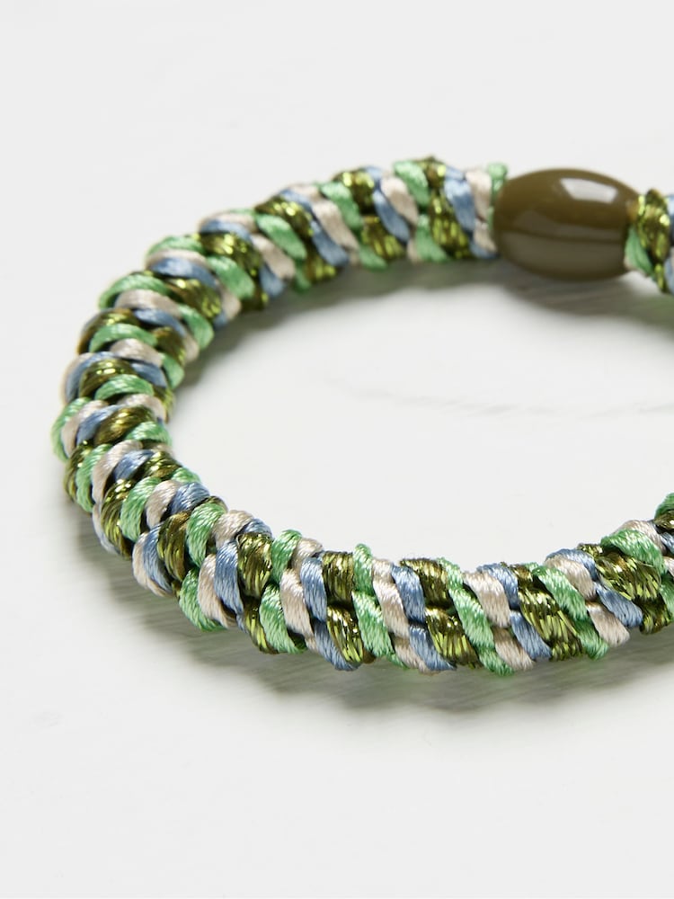 FatFace Green Twist Hair Tie - Image 2 of 2