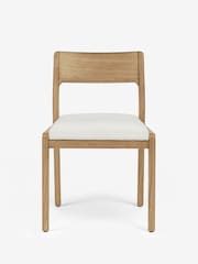Jasper Conran London Set of 2 Oak Frame Natural Belgrave Dining Chairs - Image 3 of 7